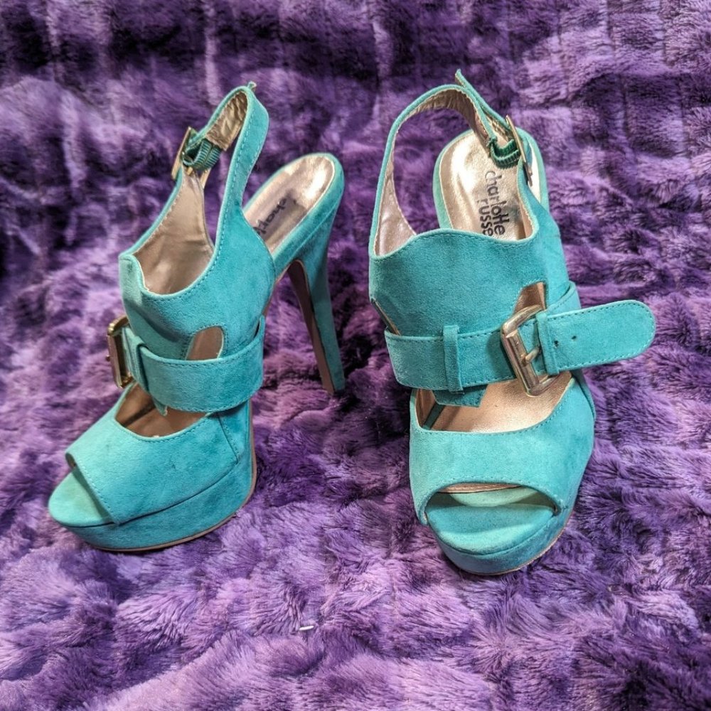 Charlotte Russe Aquamarine Heels